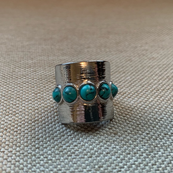 Lia Sophia turquoise silver ring - Picture 4 of 5